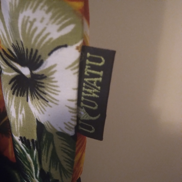 Vintage Uluwatu Hawaiian Parrots Palmtrees Floral Tropical Shirt Size XL - Picture 4 of 11